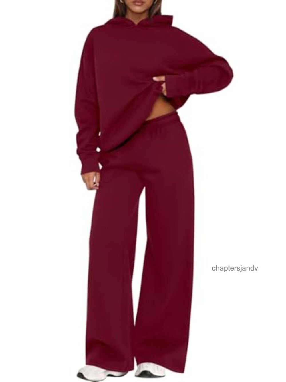 Women's 2 Piece Lounge Set Sweatsuit Long Sleeve Wide Leg Pants